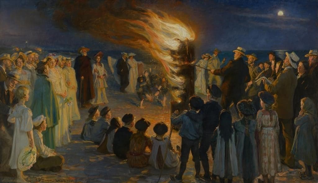 P.S. Krøyer – Sankt Hansblus på Skagen strand